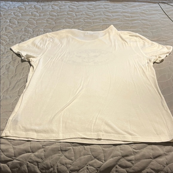 Ralph Lauren Cream and Blue Graphic Tee - Picture 4 of 4